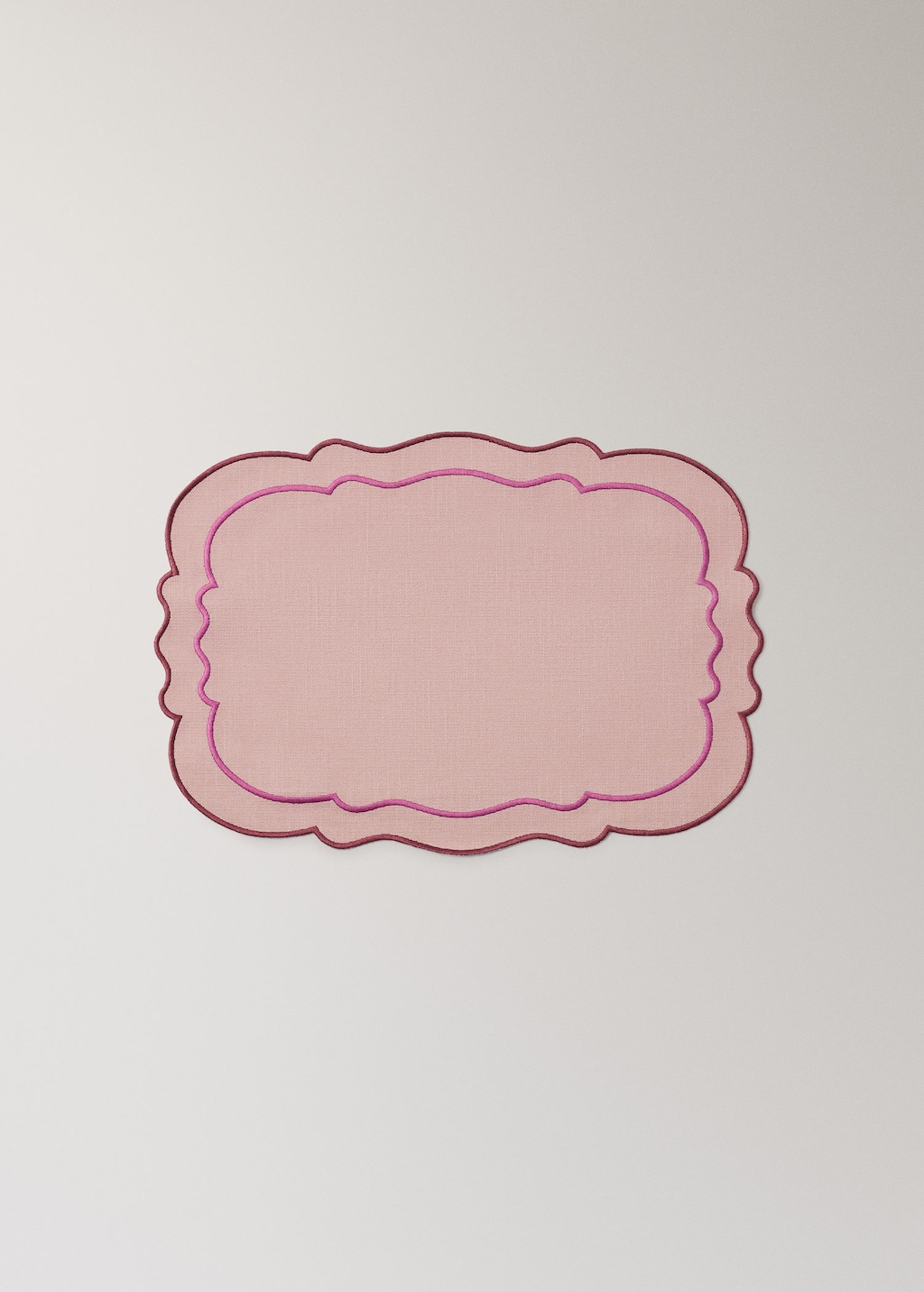 Mango Home Resin Cotton Tablecloth Waves Pink