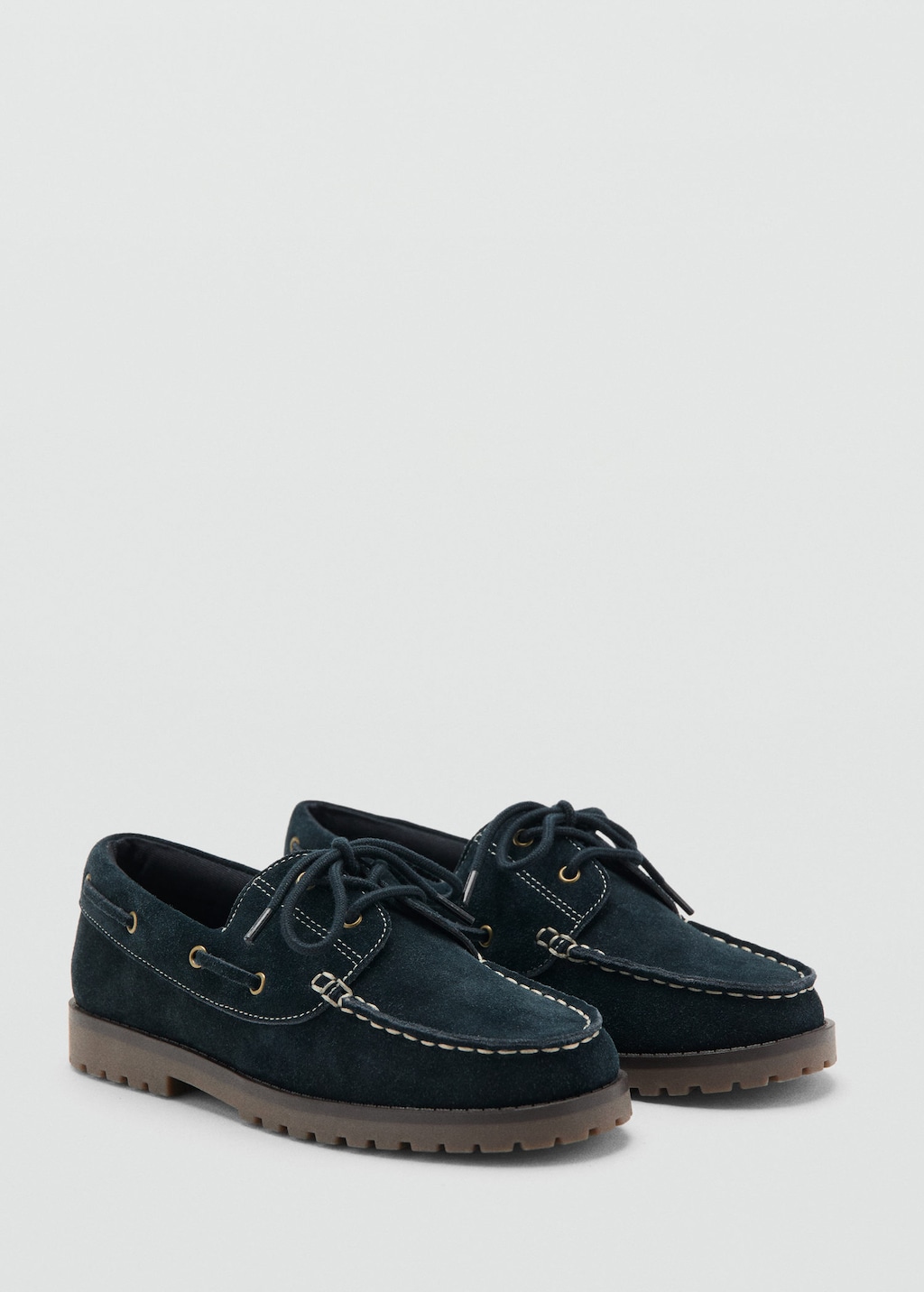 Mango Kids' Nautical Lace-up Shoes Blue In Black