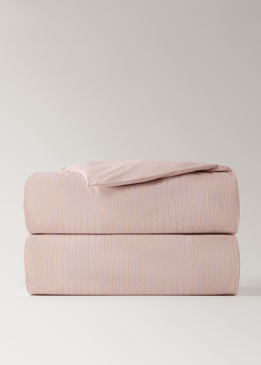 Mango Housse De Couette Coton Percale Rayures Aquarelle Lit 150/160 Cm Rose - Home - Lit 150/160 Cm - Mang In Pink