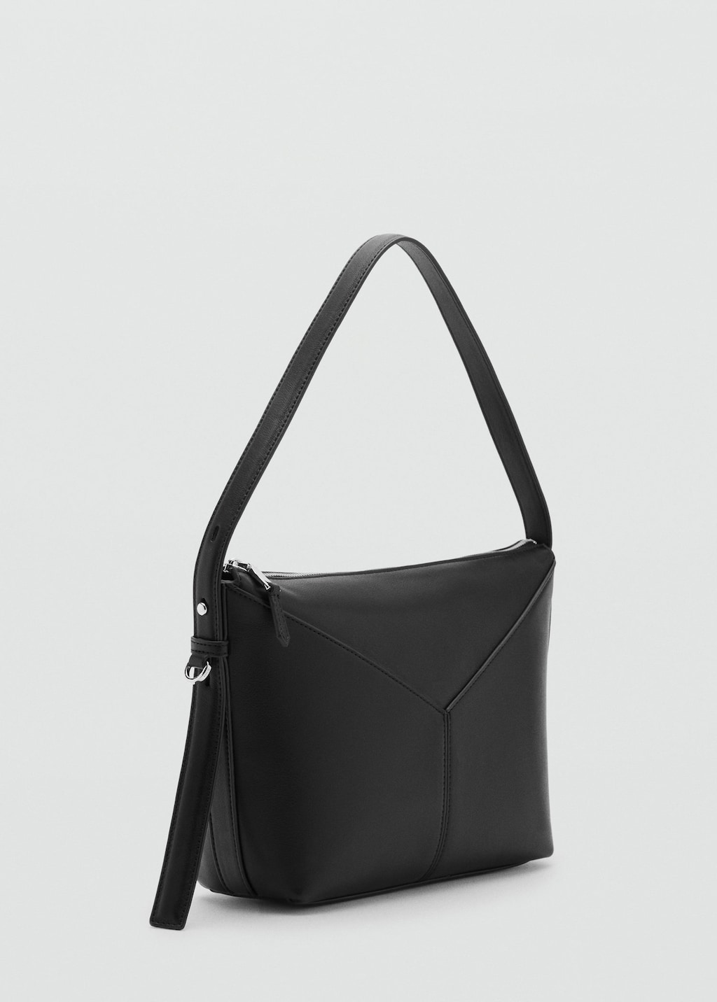 Mango Adjustable Strap Shoulder Bag Black