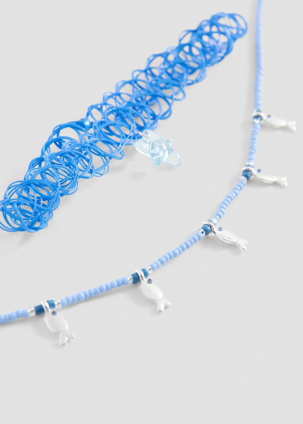 Mango Kids' 2 Pack Of Necklaces Blue