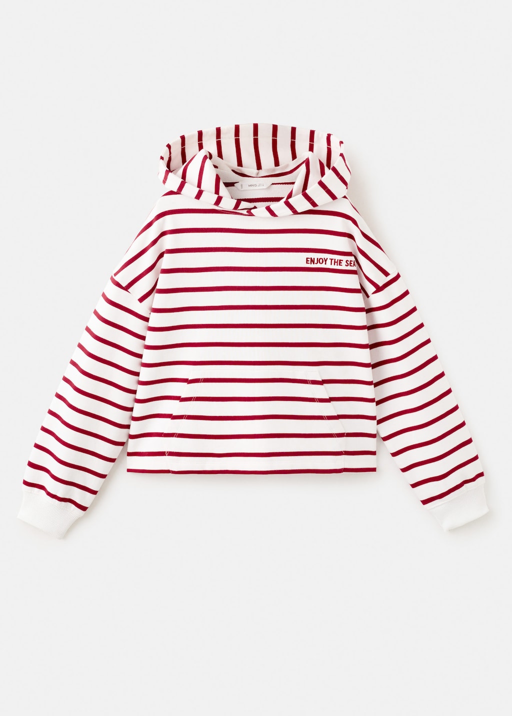 Mango Kids' Striped Cotton-blend Sweatshirt Red In Multi