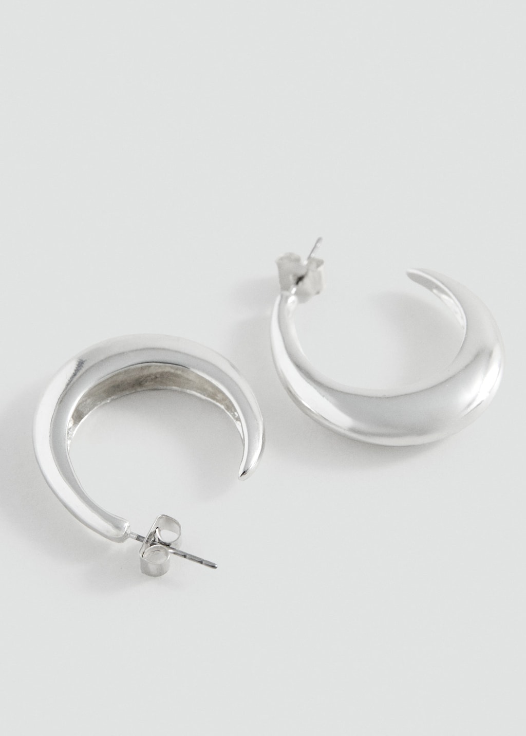 Mango Hoop Earrings Silver