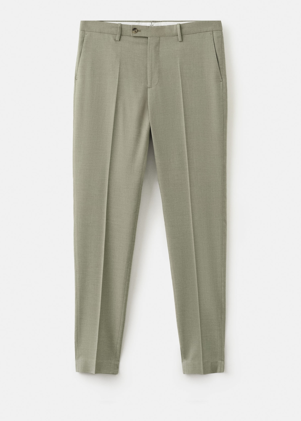 Mango Milan Slim-fit Suit Trousers Green In Multi
