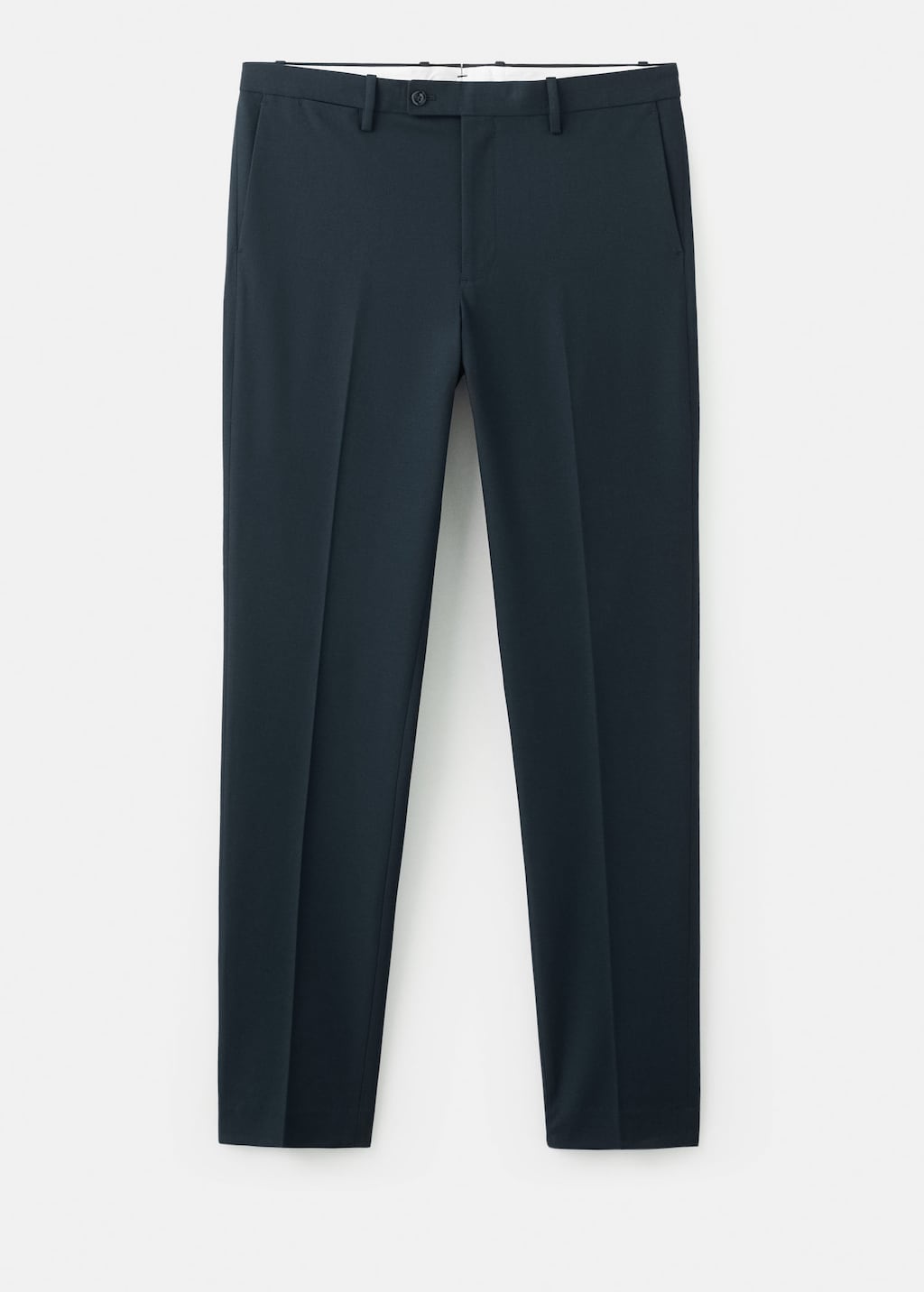 Mango Trousers Monaco Navy In Burgundy