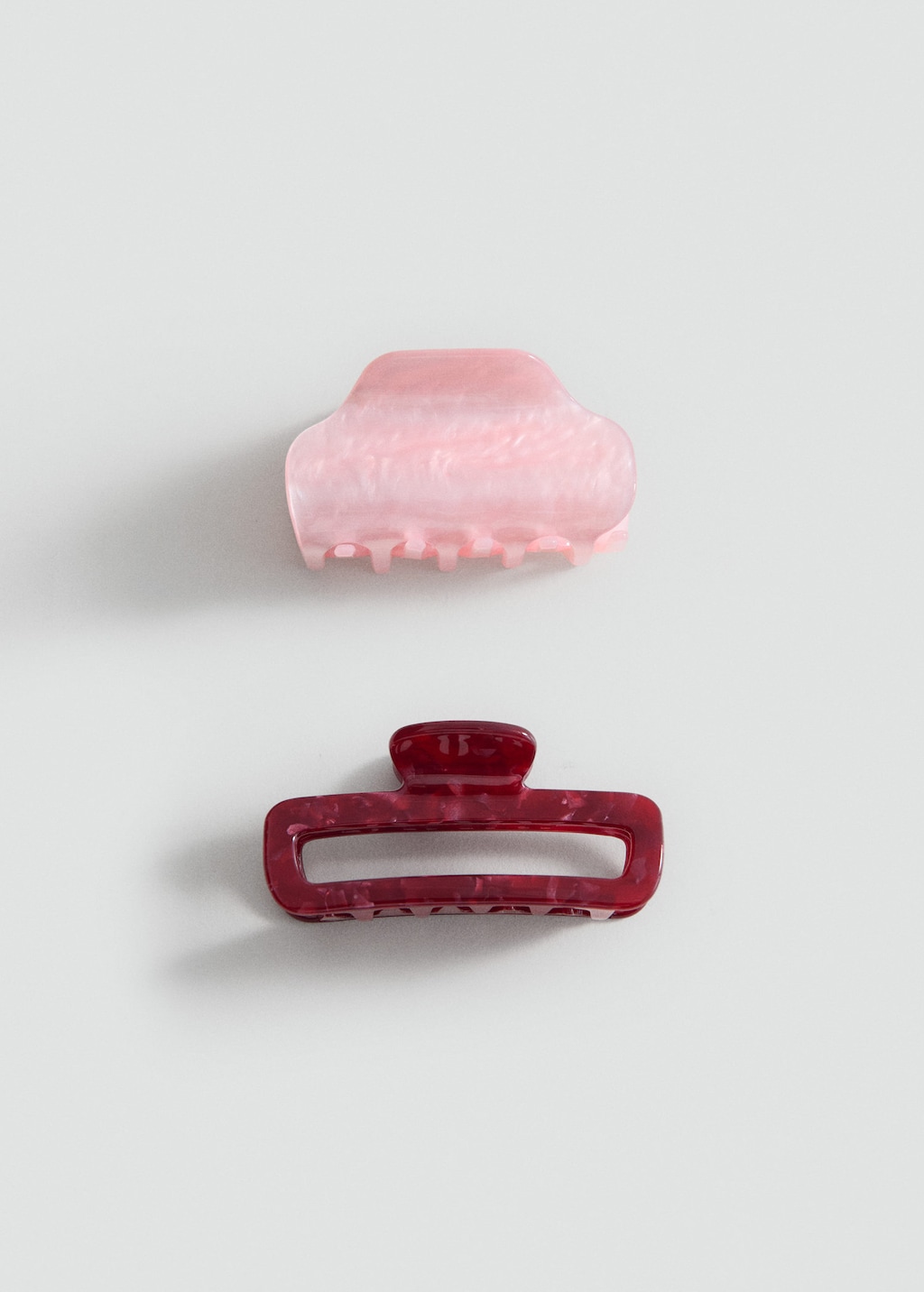 Mango Lot De Pinces À Cheveux Effet Nacré Rouge - Femme - Taille Unique -  In Multi