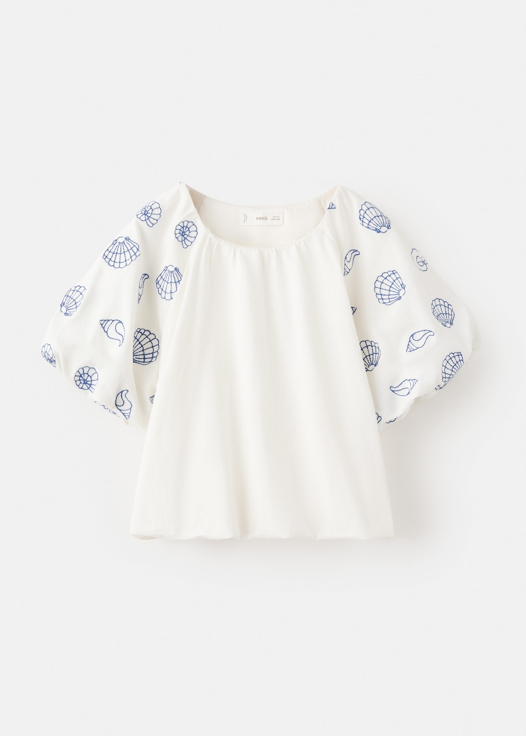 Mango T-shirt Coton Manches Brodées Blanc Cassé - Enfants - 7-8 Ans -  Kids In White