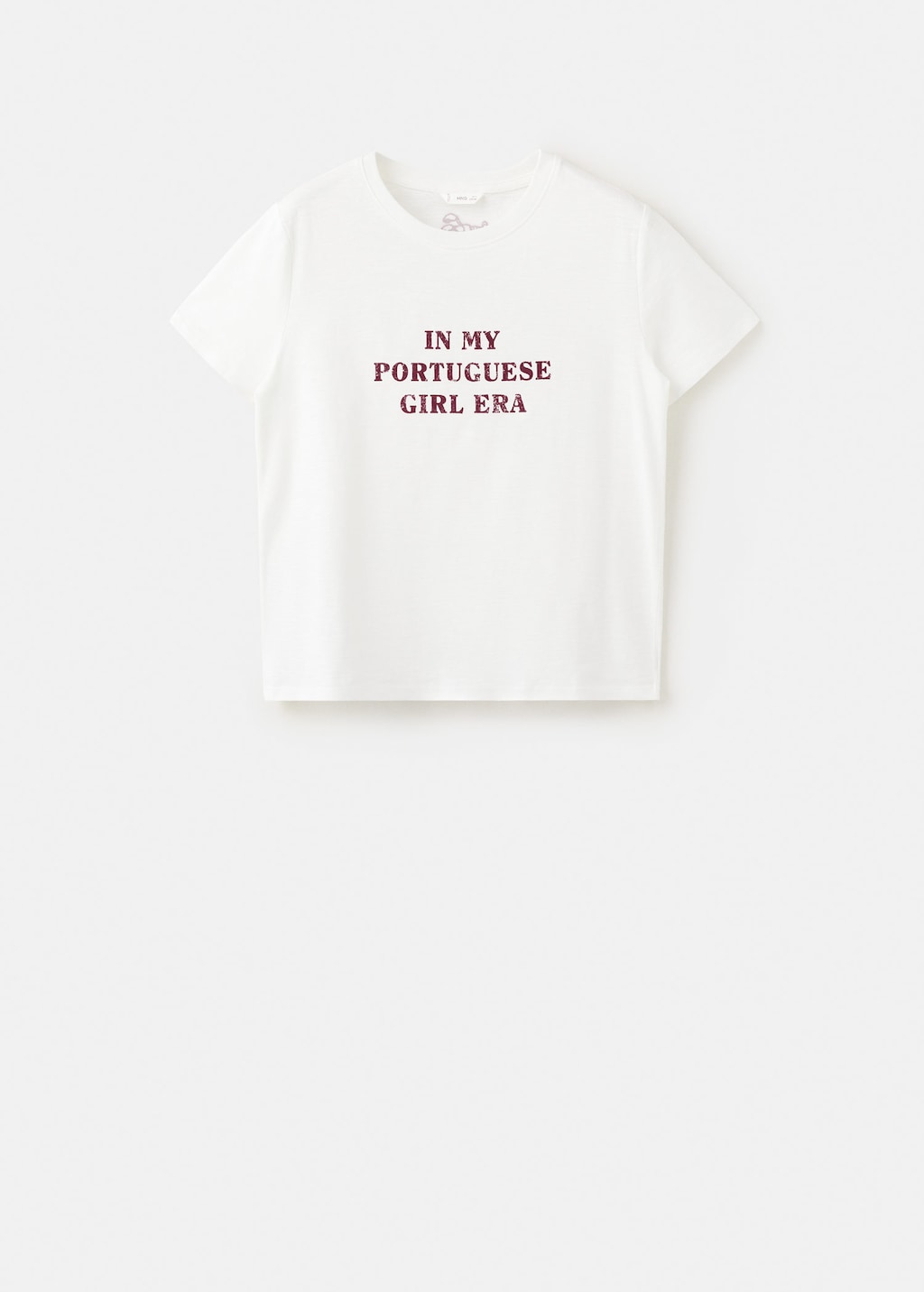 Mango T-shirt Texte Imprimé Blanc Cassé - Fille - S -  Teen In White