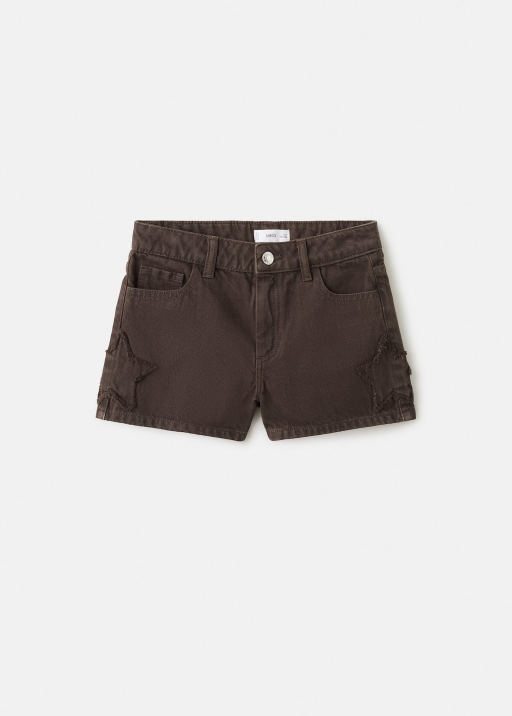 Mango Shorts Avec Étoiles Brodées Chocolat - Enfants - 12 - Kids In Brown