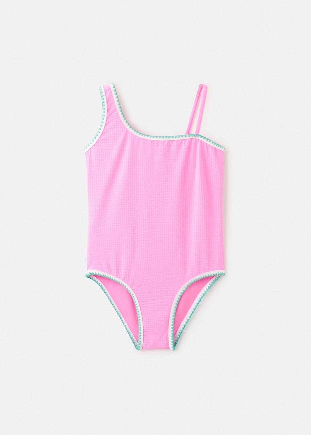 Mango Maillot De Bain Asymétrique Texture Rose - Enfants - 13-14 Ans -  Kids In Pink