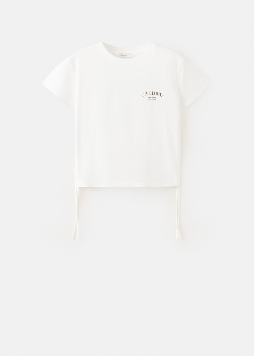 Mango T-shirt Coton Imprimé Nauds Blanc Cassé - Fille - S -  Teen In White