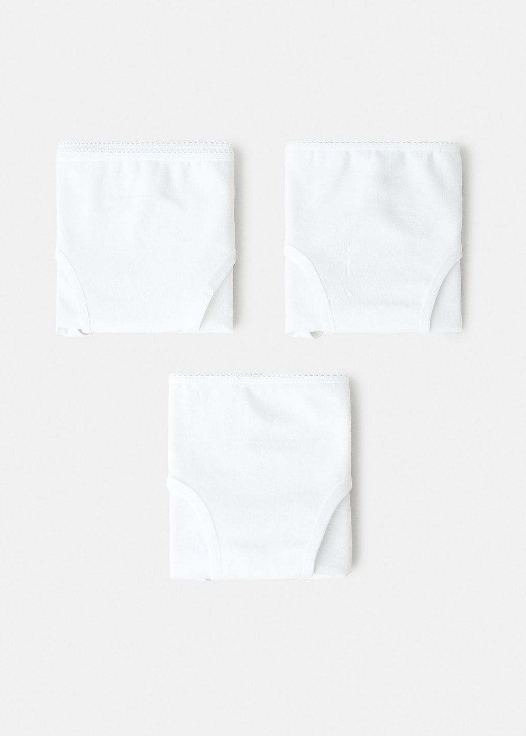 Mango Kids' 3 Pack Cotton Panties In White