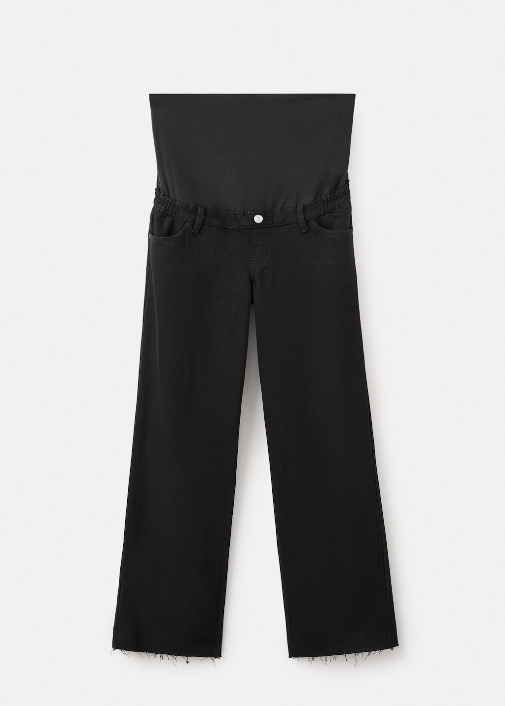 Mango Wide-leg Maternity Jeans In Black