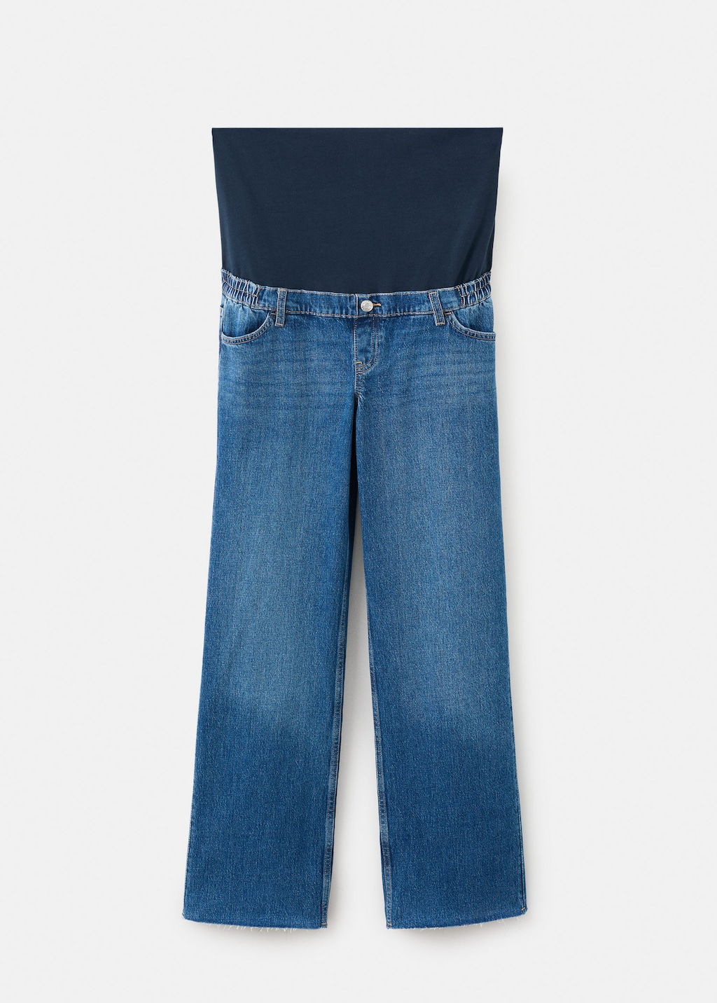 Mango Wide-leg Maternity Jeans In Blue