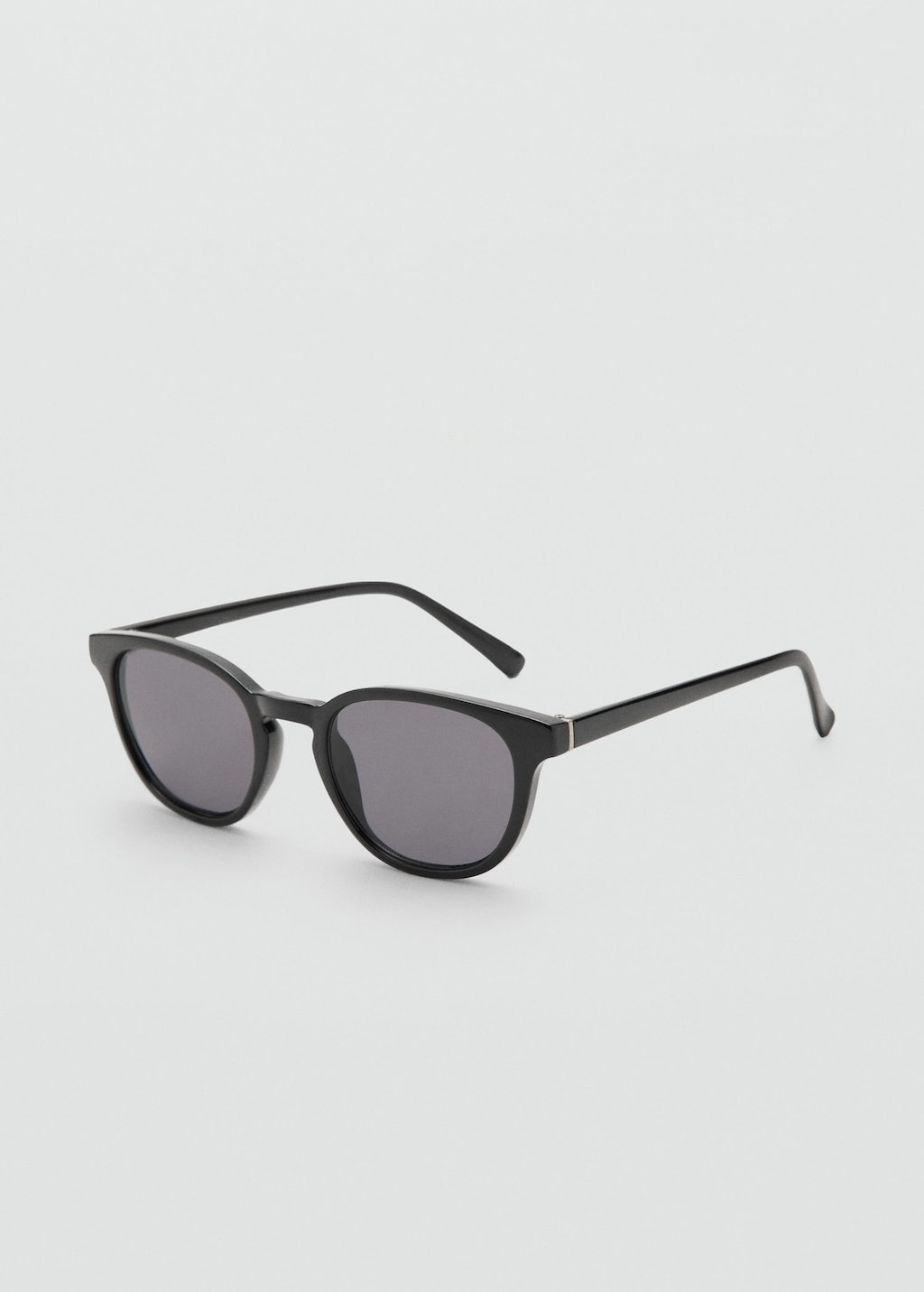 Mango Man Round-framed Sunglasses Black