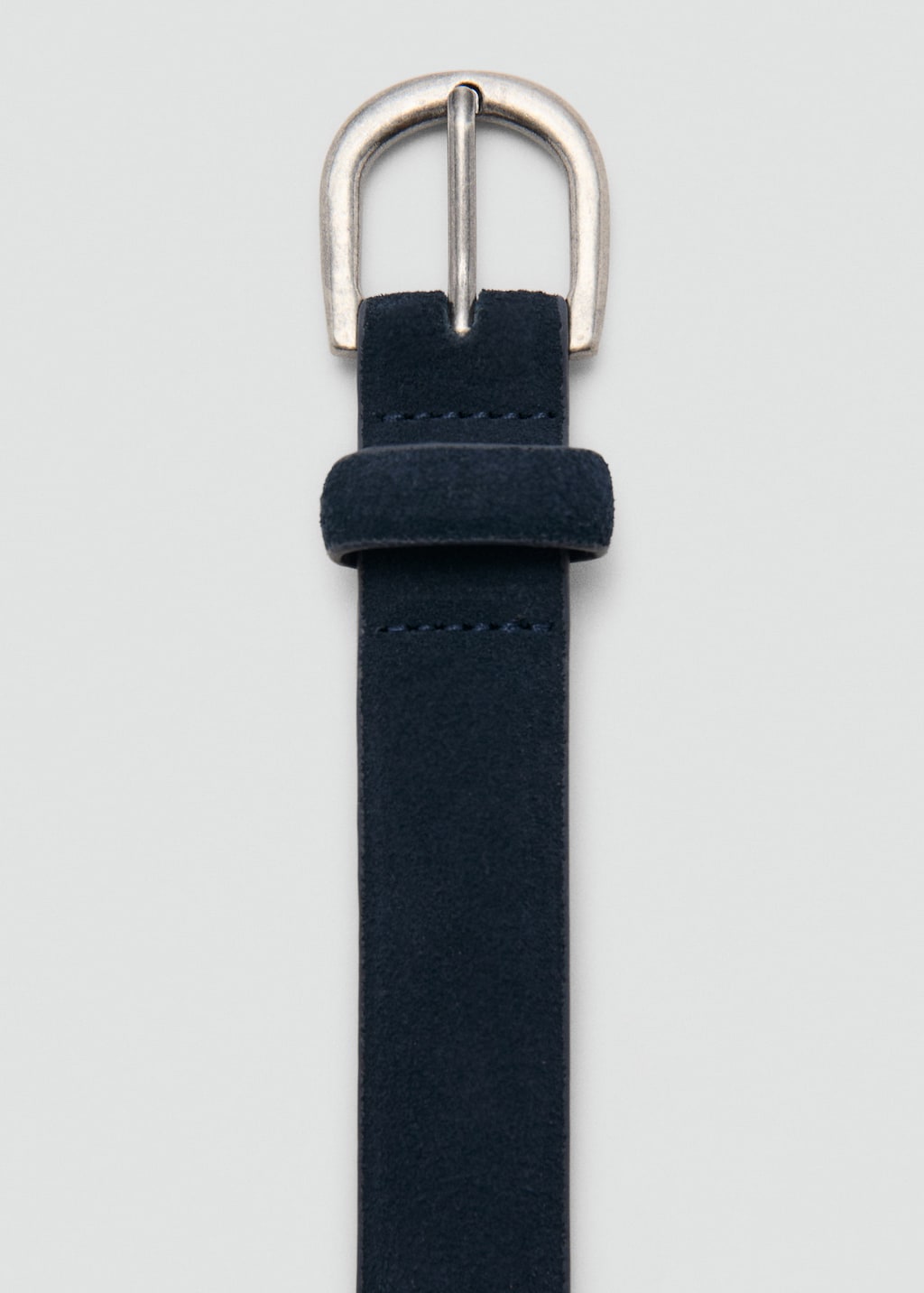 Mango Kids' Leather Belt Navy In Black