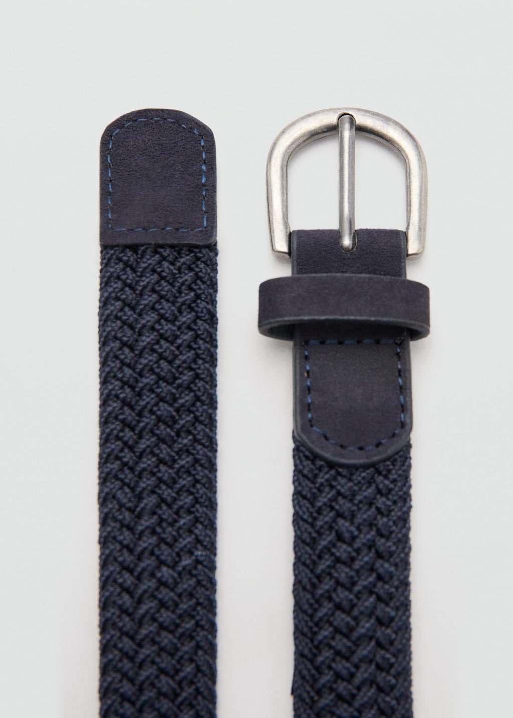 Mango Kids' Braided Belt Navy In Black