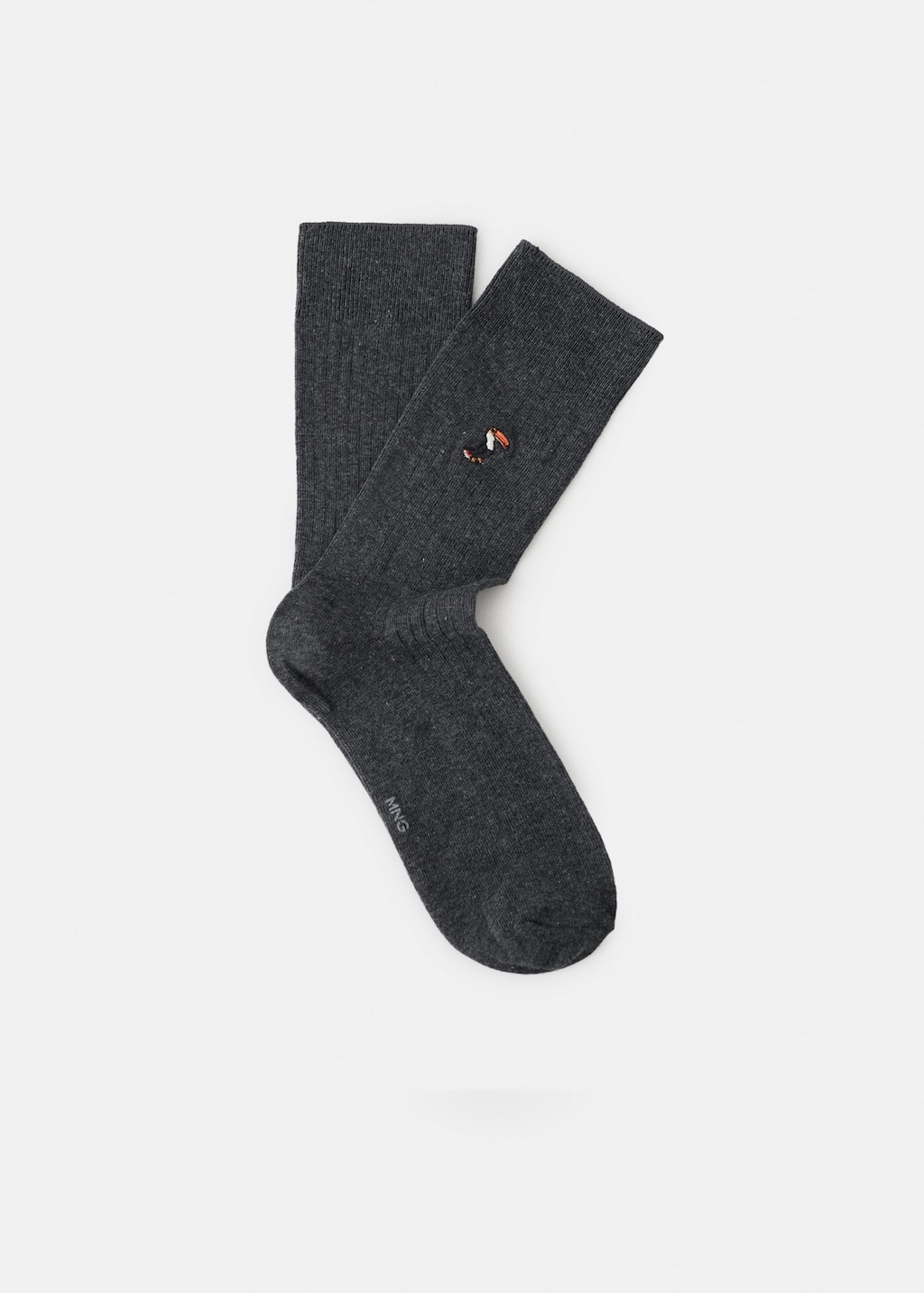 Mango Man Socks Toucan Grey In Black