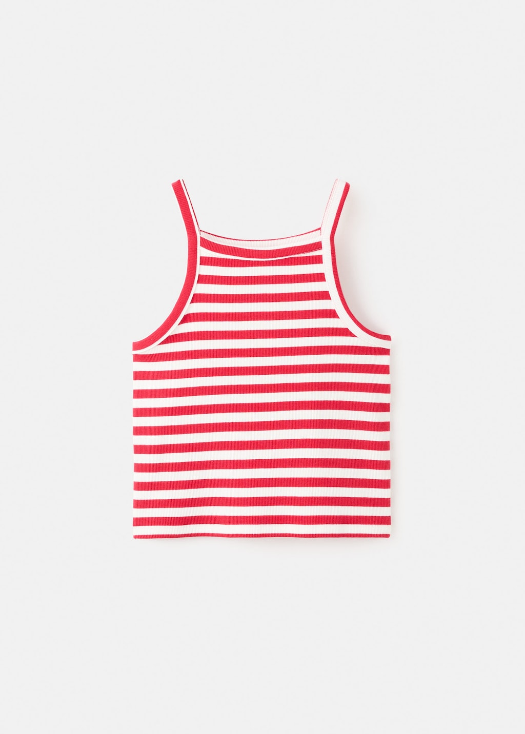 Mango Kids' Striped Rib T-shirt Red