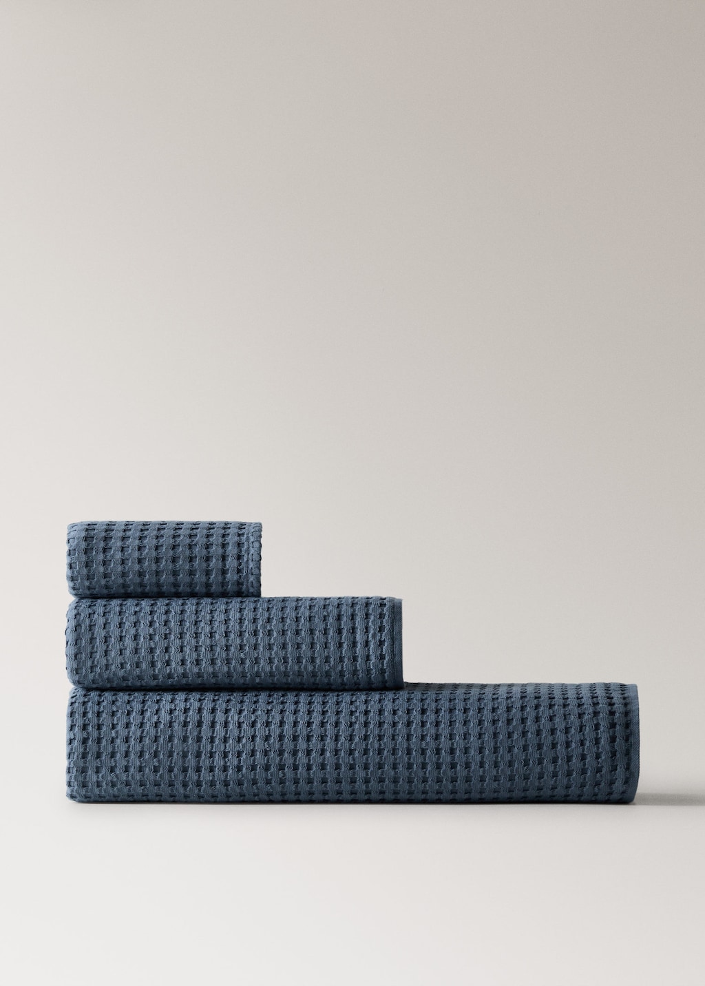 Mango Cotton Waffle Hand Towel Indigo Blue