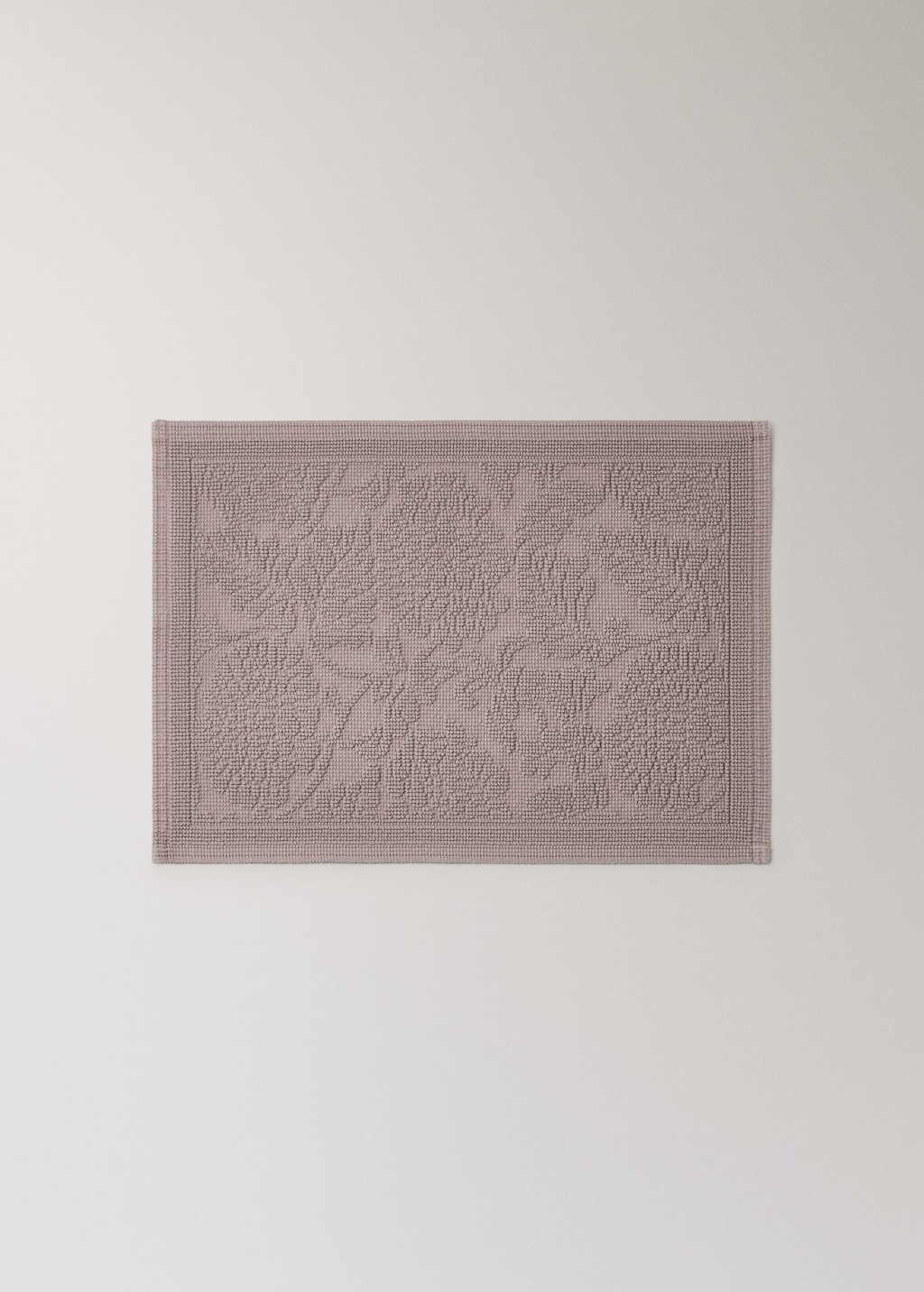 Mango Jacquard Flower Bath Mat Lavender In Purple