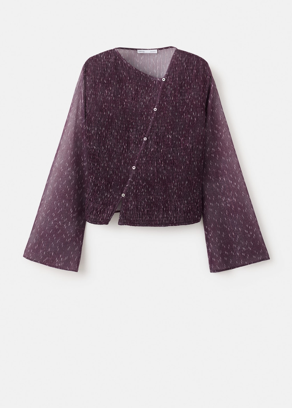 Mango Teen Asymmetrical Blouse Purple