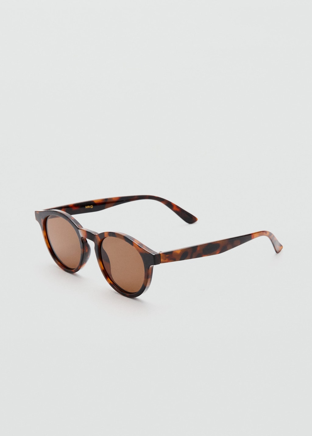 Mango Lunettes De Soleil Monture Ronde Chocolat - Femme - Taille Unique -  In Brown