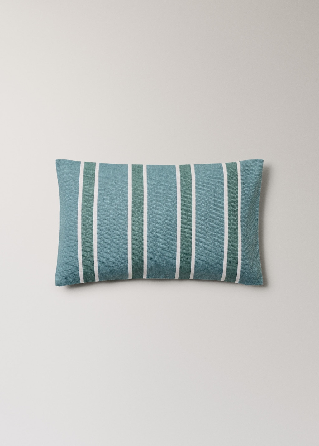 Mango Cotton Cushion Cover With Printed Stripes 30x50 Cm Blue
