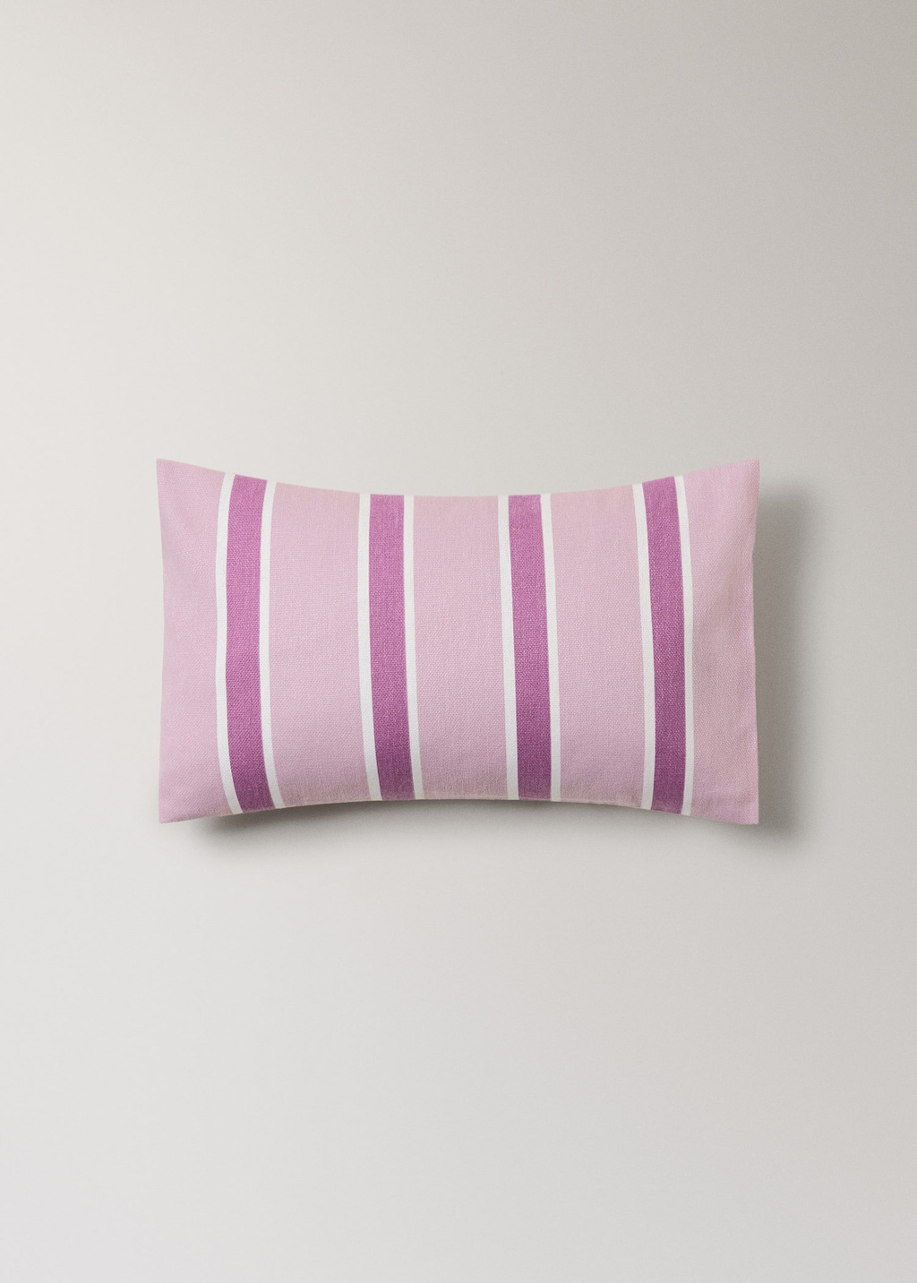 Mango Cotton Cushion Cover With Printed Stripes 30x50 Cm Pastel Pink