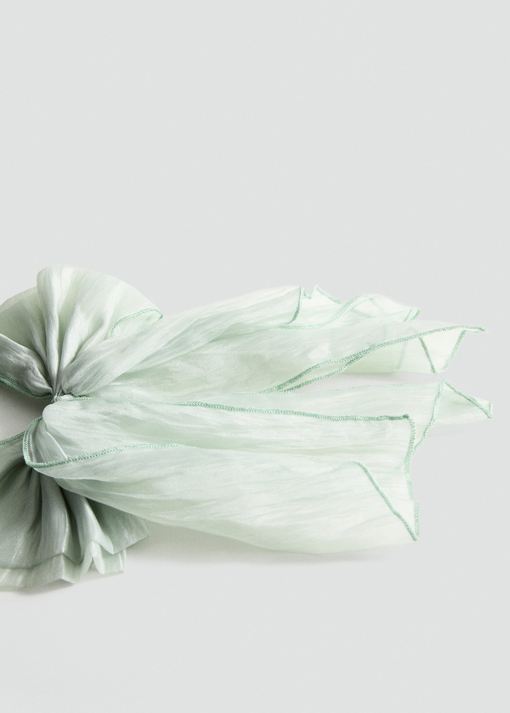 Mango Kids' Bow Hairclip Aqua Green