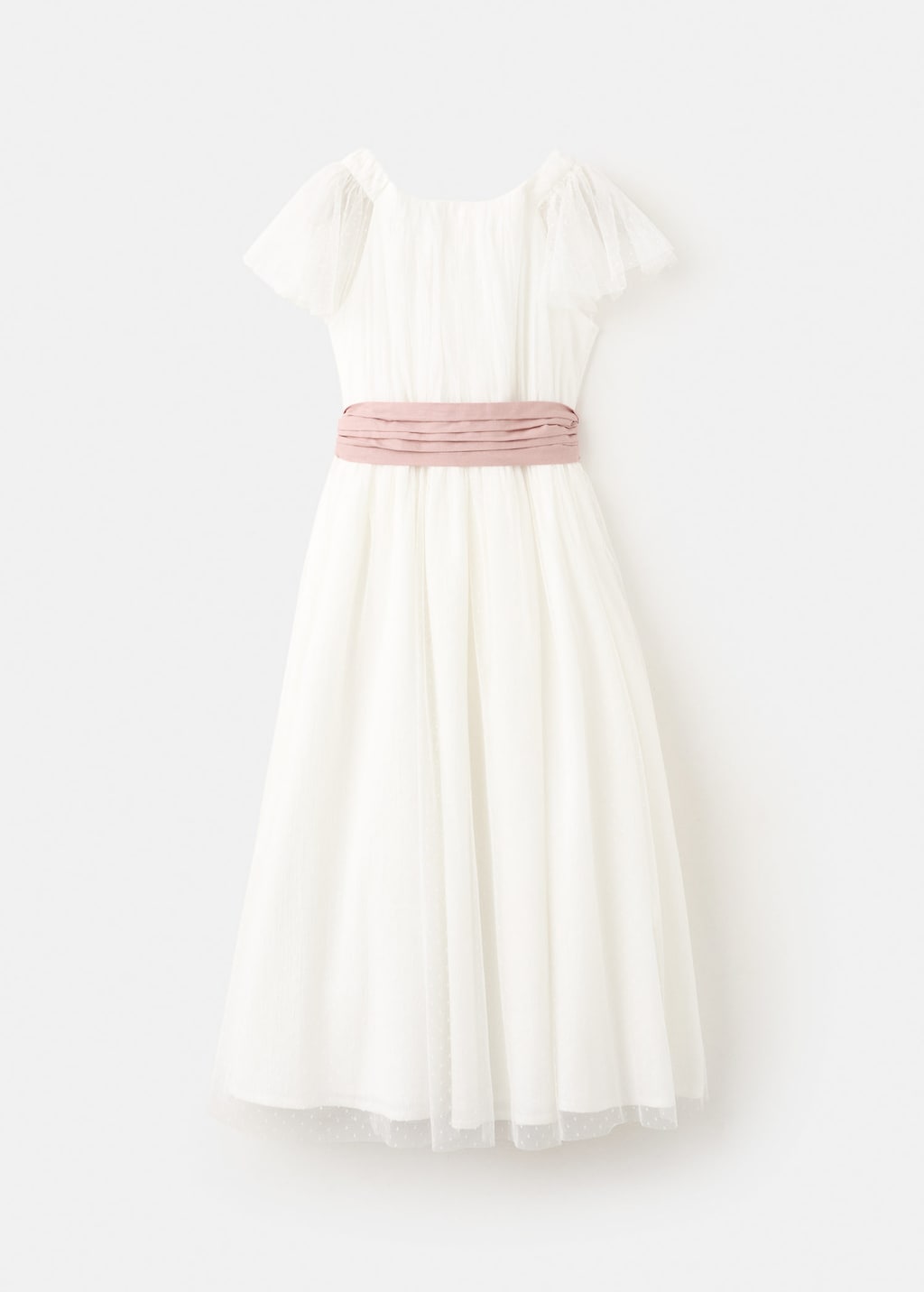 Mango Kids' Long Dress With Bow White