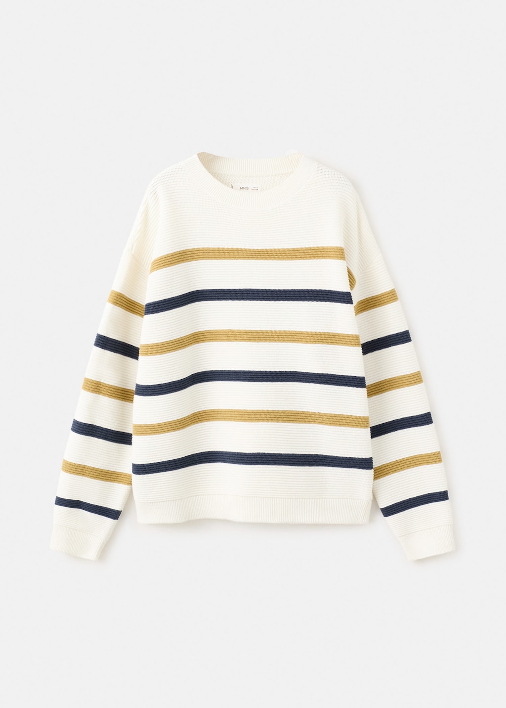 Mango Kids' Sweater Tom Mustard In White