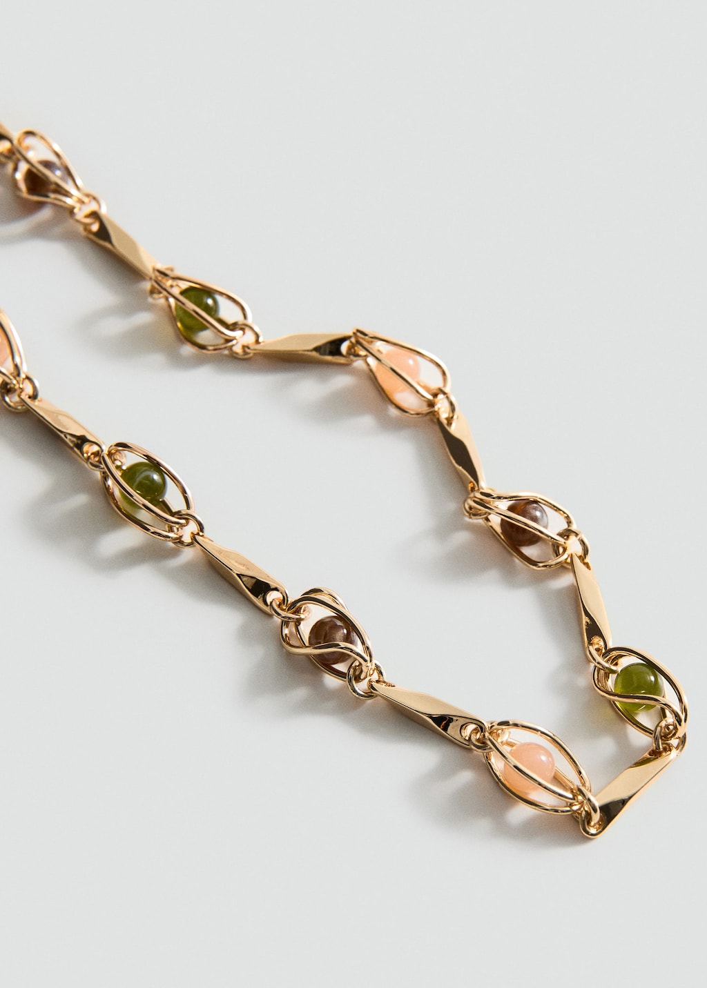 Mango Combined Beads Necklace Gold