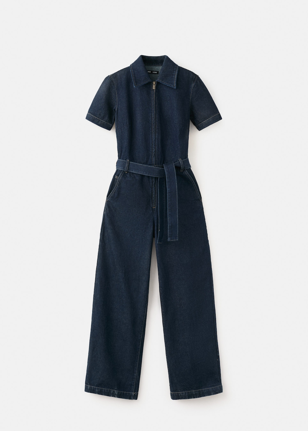 Mango Combinaison Denim Ceinture Bleu - Femme - Xl -  In Blue