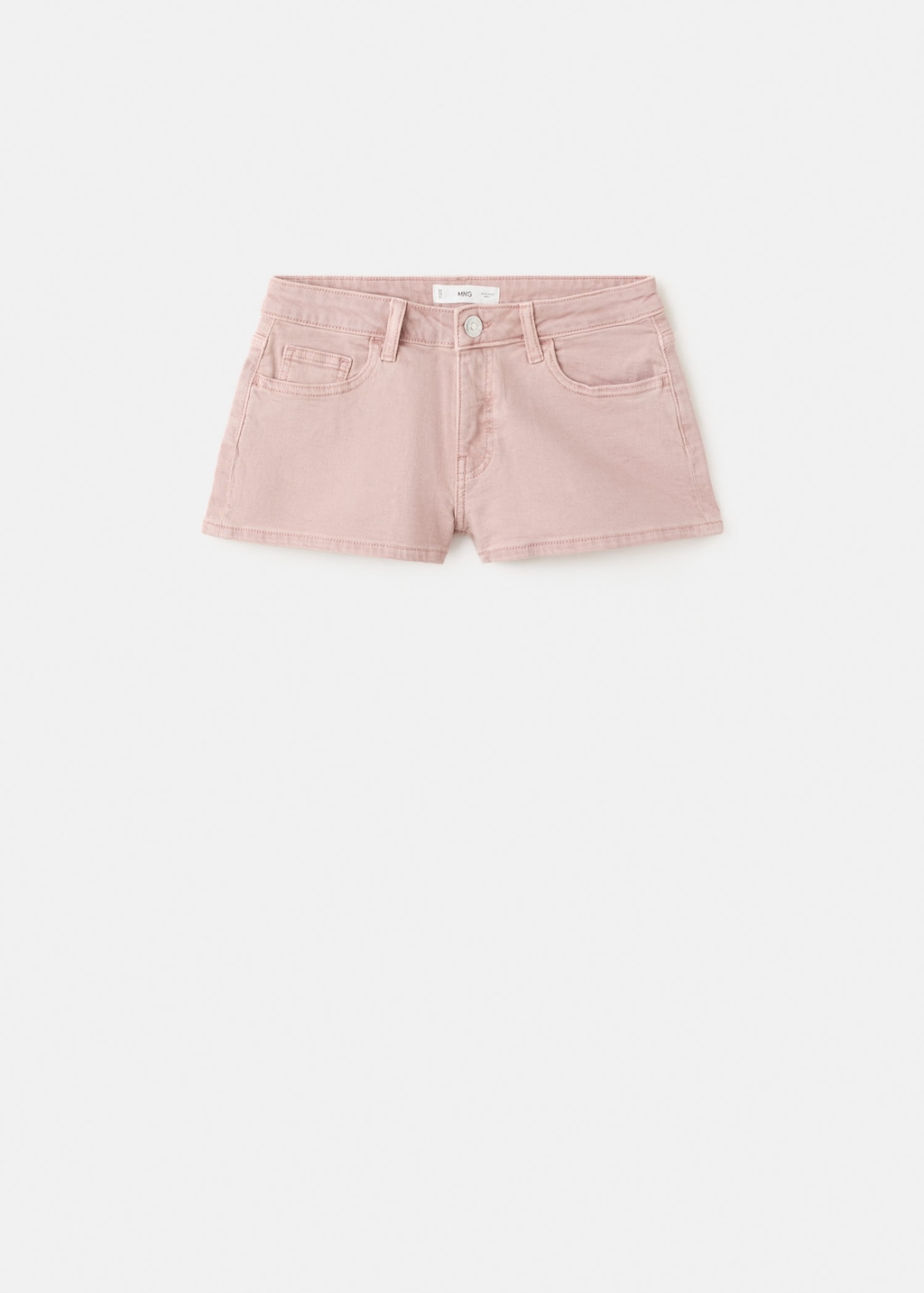 Mango Low-waist Shorts Pink