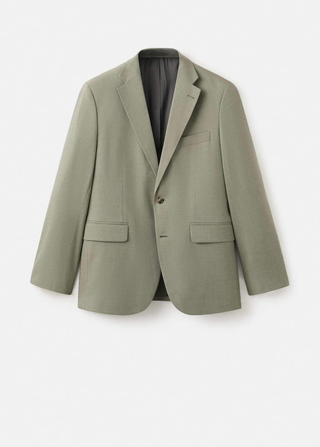 Mango Milan Slim-fit Suit Jacket Green In Multi