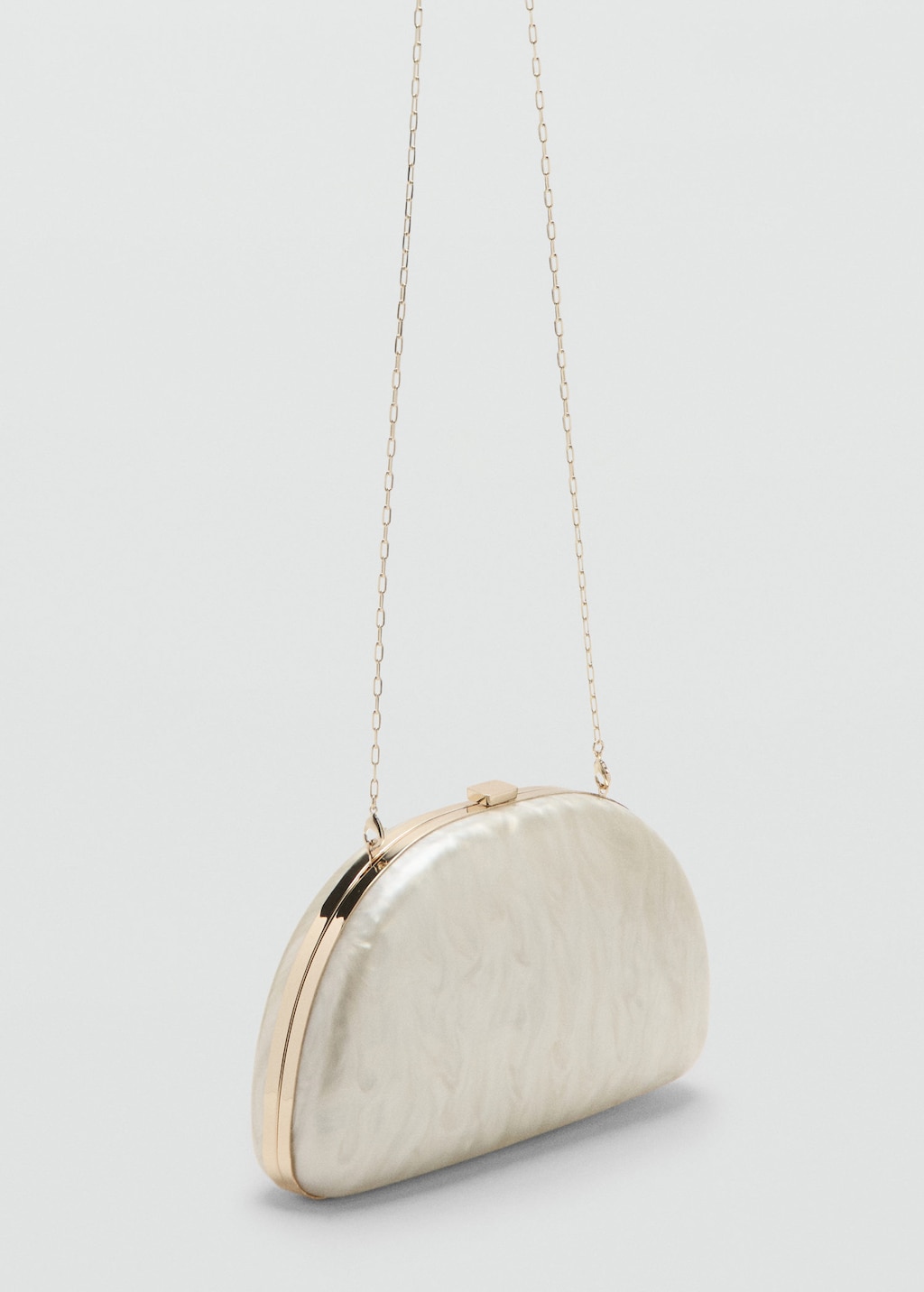 Mango Pochette À Effet Perlé Gris Glacé - Femme - Taille Unique -