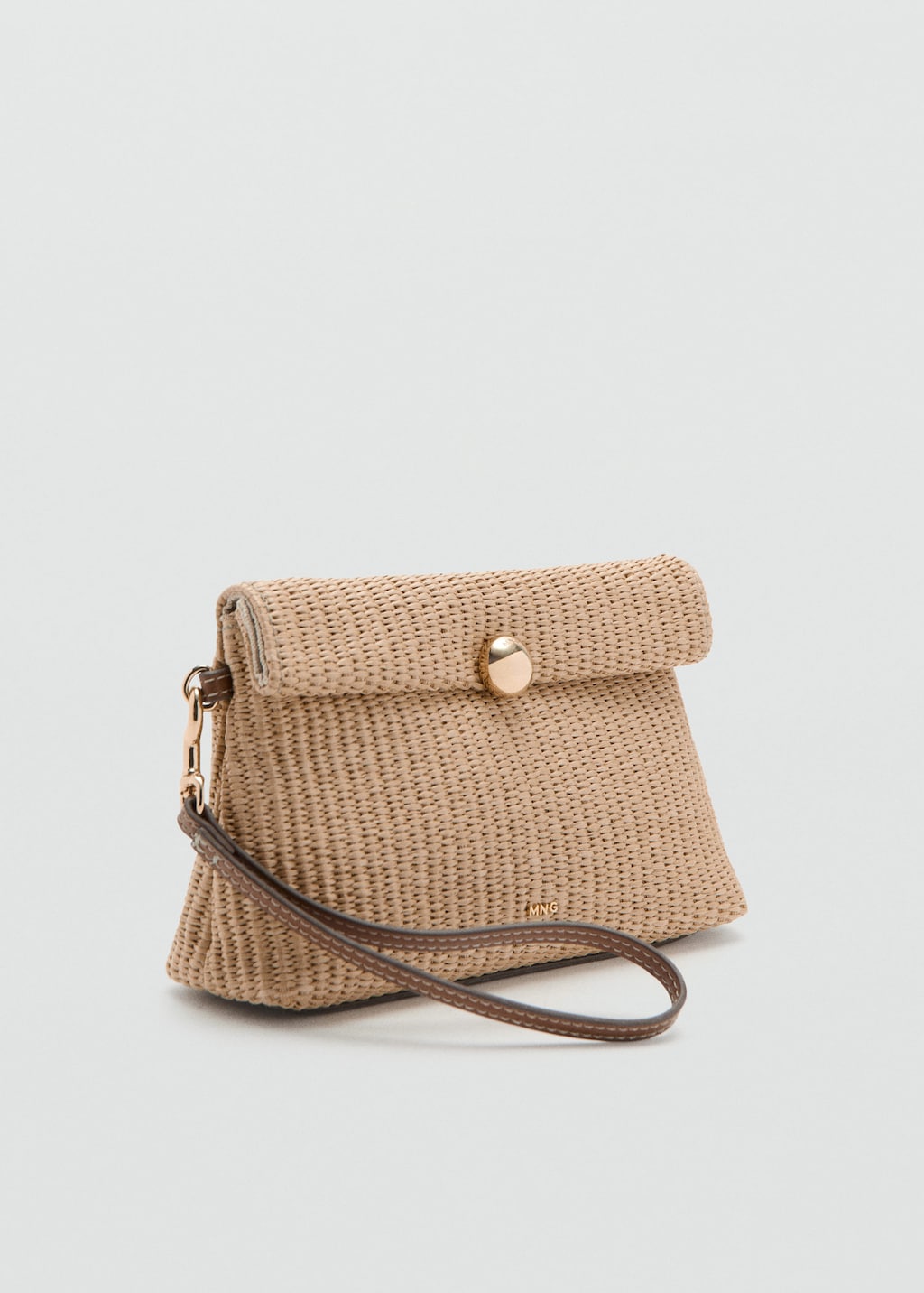 Mango Porte-monnaie Rabat Bouton Beige - Femme - Taille Unique -  In Neutral
