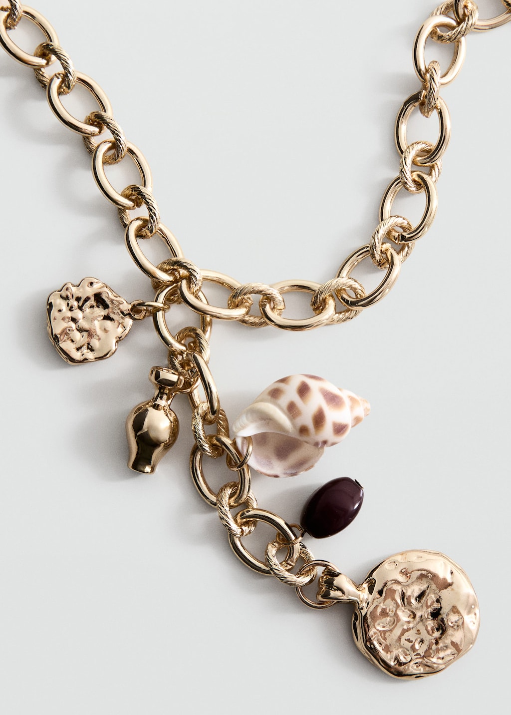 Mango Collier Pendentifs Perles Or - Femme - Taille Unique -  In Gold