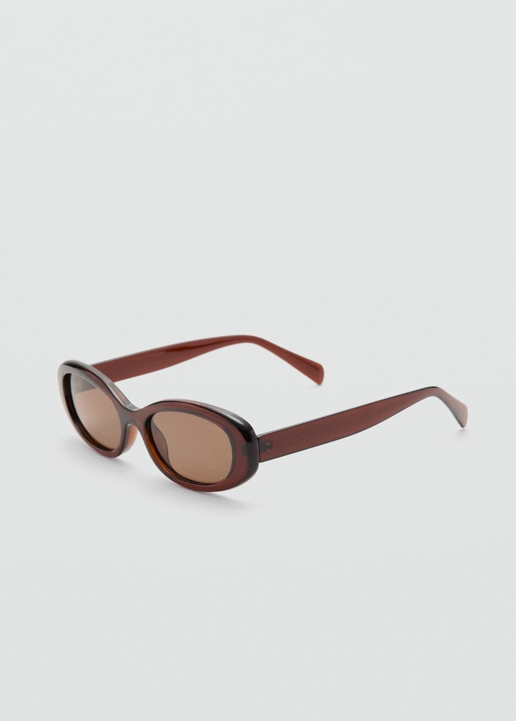 Mango Lunettes De Soleil Monture Ovale Marron - Femme - Taille Unique -  In Brown