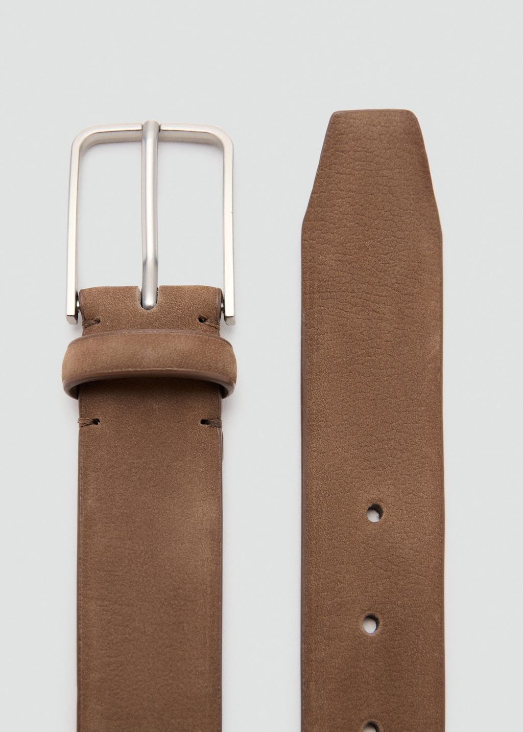 Mango Man Ceinture Cuir Nappa Marron Moyen - Homme - 110 -  In Brown