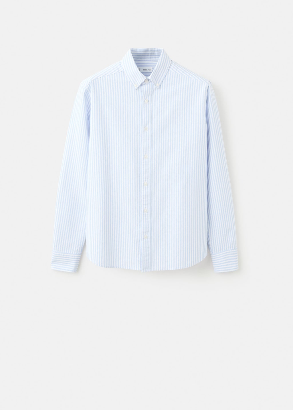 Mango Teen Cotton Shirt Sky Blue In Multi