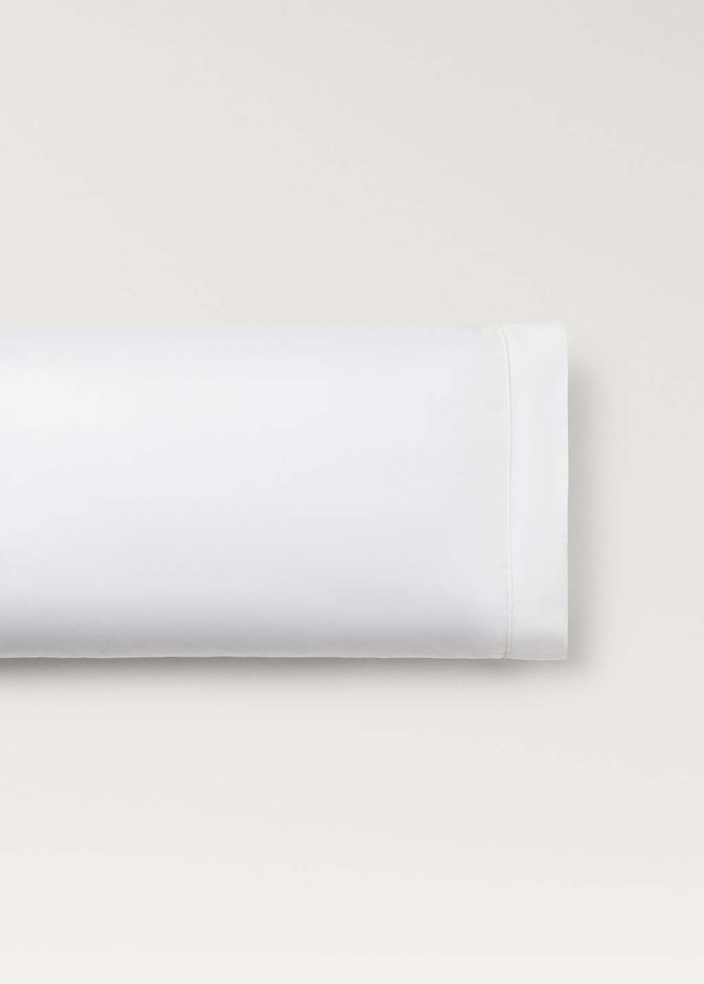 Mango Home 600-thread Count Satin Cotton Pillowcase, 45x110 Cm White