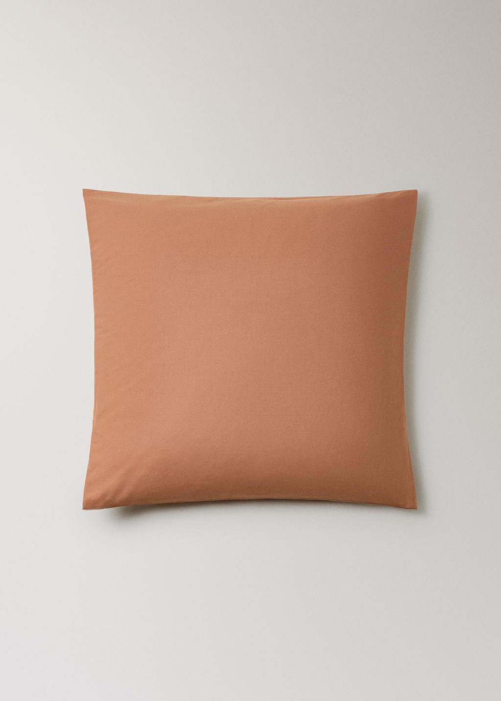 Mango Two Cotton Percale Pillowcases 60x60cm Burnt Orange In Brown