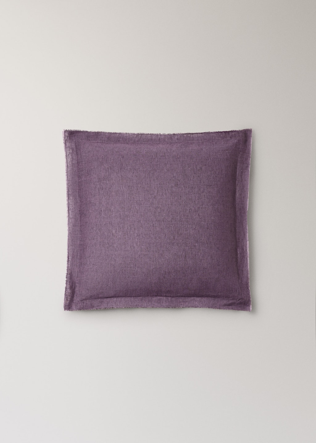 Mango Linen Cushion Cover With Topstitch Finish 50x50 Cm Purple