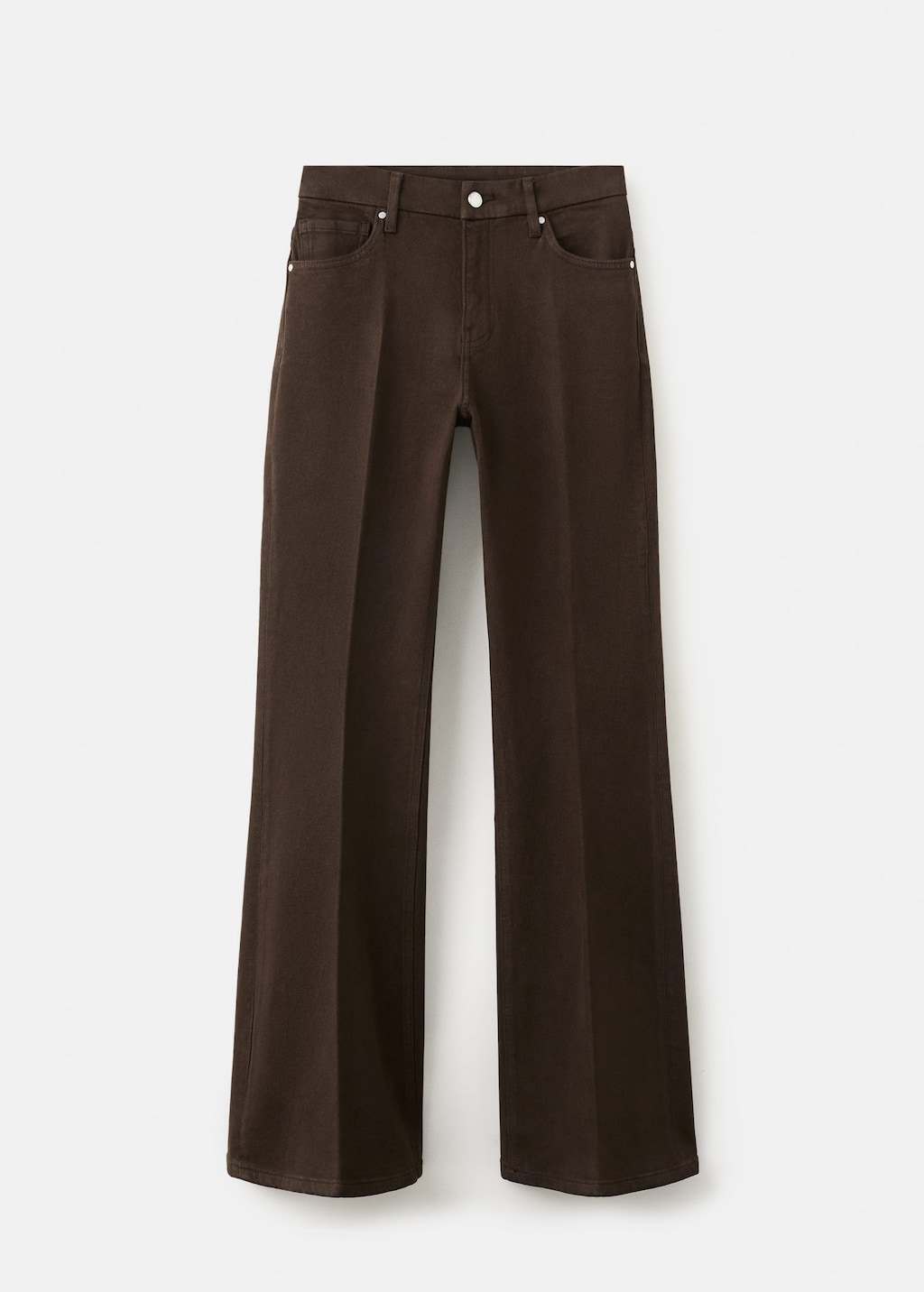 Mango Violet Flared High-rise Jeans Chocolate In Brown