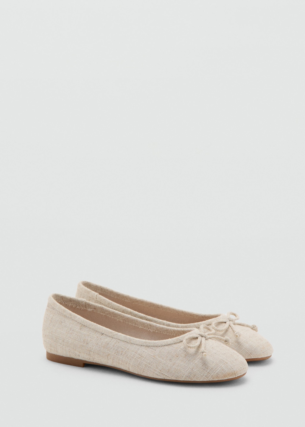 Mango Kids' Bow Ballerina Sand In Neutral