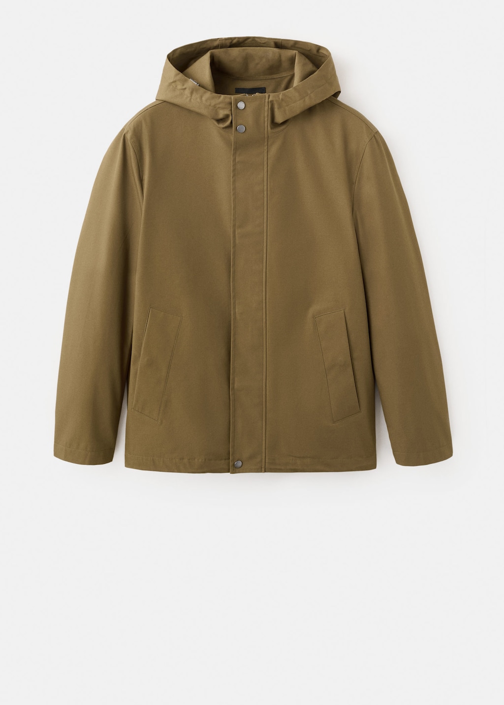 Mango Water-repellent Parka With Pockets Ochre In Burgundy