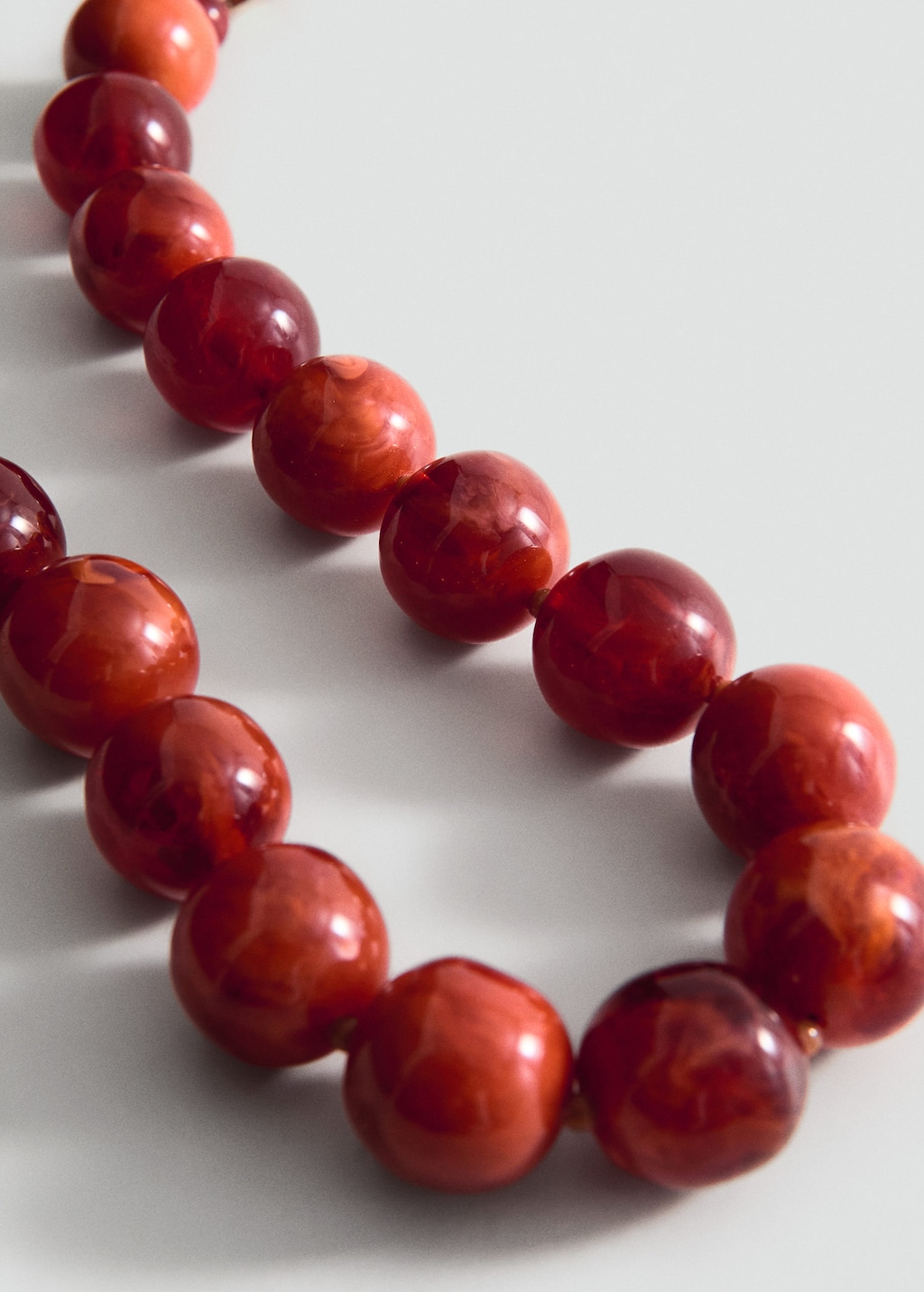 Mango Maxi Ball Necklace Russet In Pattern