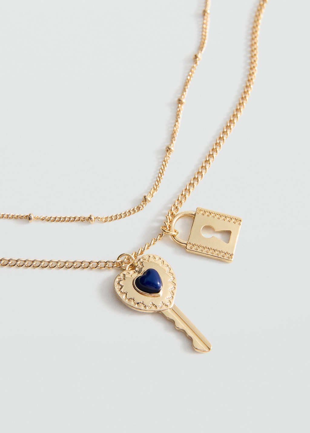 Mango Multiple Chain Necklace Gold